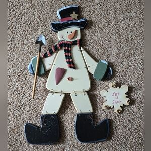Festive Snowman Holiday Decor with Scarf
